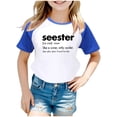 thumbnail image 1 of SNKSDGM Girls Cute Tops for Girls 10-12 Not Cropped Girls Shirts Size 8 Summer Fashion Children Kids Boys Girls Summer Short Sleeve Letter Printed Shirt Blouse Top Casual Tunic Clothes 9-10 Years, 1 of 4