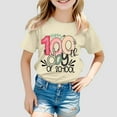 thumbnail image 1 of SNKSDGM Girls Cute Tops for Girls 10-12 Set Cute Tops for Girls 10-12 Summer Children Fashion Casual Print Round Neck Loose Short Sleeve T Shirt Top 3-4 Years, 1 of 3