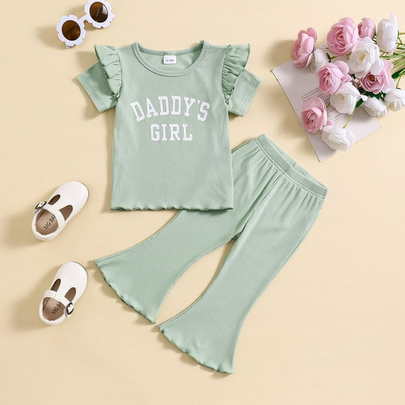 SNKSDGM Girls Easter Outfit Toddler Girl 2T Formal Dress Girls Spring Outfits Size 7 Toddler Girls Summer Short Sleeve Prints Tops and Pants 2Pcs Outfits Clothes Set for Children Clothes 4-5 Years