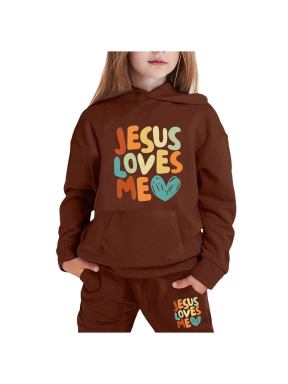 Girls Easter Outfit Toddler Girl 3T-4T Easter Outfit Toddler Girl 4T-5T Children's Long Sleeved Hooded Hoodie Set Toddler Girl Easter Outfit Size 6 3-4Years