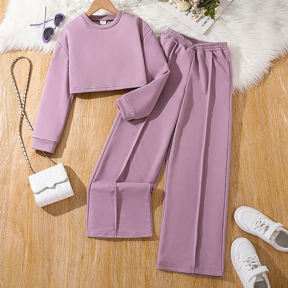 SNKSDGM Girls Easter Outfit Toddler Girl 6T Girls Summer Outfits Size 14-16 Children Casual Comfortable and Stylish Long Sleeved Sleepwear Set Girls Spring Outfits Size 14-16 Plus 6-7 Years