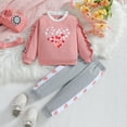 thumbnail image 1 of SNKSDGM Girls Easter Outfits for Girls Size 6X Girls Spring Outfits Size 10-12 Toddler Baby Girl Clothes Long Sleeve Sweatshirt Top Shirt Pants Valentines Day Outfits Set 5-6 Years, 1 of 6