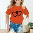 thumbnail image 1 of SNKSDGM Girls Girls Cute Tops Long Sleeve Cute Clothes for Teen Girls Summer Kid Girls Cute Graphic Round Neck Short Sleeve Tee Summer Casual T Shirt 8-9 Years, 1 of 5