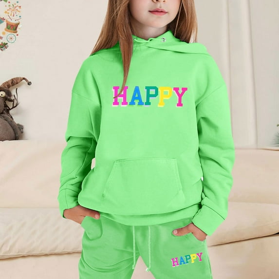 SNKSDGM Girls Girls Easter Outfits Size 12-14 Outfits Baby Girl Long Sleeve Child Toddler Boys Girls 2 Pieces Sweatsuits Ocean Graphic Pullover Hoodie Tops and Sweatpants Fashion Tracksuit Set 90