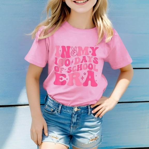 SNKSDGM Girls Girls Shirts Size 10 Cute Clothes for Teen Girls under 10 Shirts for Teen Kids Girls Child Short Sleeve Prints T Shirt Trendy Girls Fans Tops 100
