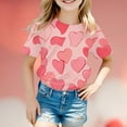 thumbnail image 1 of SNKSDGM Girls Girls Shirts Size 14 16 Birthday Girl Shirt Toddler Long Sleeve Children's Valentine's Day Fashion Printed Short Sleeved Top 4-5 Years, 1 of 3
