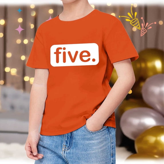 SNKSDGM Girls Girls Short Sleeve Tops Size 8 Cotton Shirts for Girls Size 10-12 Shirts for Teen Kids Girls Child Short Sleeve Happy Brithday Prints T Shirt Trendy Girls Fans Present Tops 1-2 Years