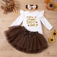 thumbnail image 1 of SNKSDGM Girls Girls Summer Outfits Size 7/8 Birthday Girl Outfit 6 Years Old Baby Girl Thanksgiving Outfit Bodysuit+Tutu Skirt+Headband Clothes Set 9-12 Months, 1 of 8