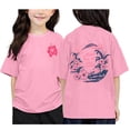 thumbnail image 1 of SNKSDGM Girls Girls White T Shirts 10-12 Clothes for Girls 10-12 Sweatshirts Children's Printed Round Neck Short Sleeved T Shirt for Boys and Girls 6-7 Years, 1 of 4