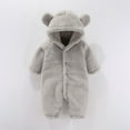 thumbnail image 1 of SNKSDGM Girls Jumpsuit Size 7-8 Shorts Baby Boys Girls Snowsuit Winter Coat Solid Bear Warm Hooded Romper Jumpsuit Outfits 9-12 Months, 1 of 2