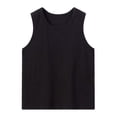 thumbnail image 1 of SNKSDGM Girls' Ribbed Knit Racerback Tank Top, High-Neck Solid Color Athletic Dance & Layering Camisole for Summer Wear, Under Jackets, and Dance Practice, 1 of 3