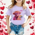 thumbnail image 1 of SNKSDGM Girls Shirts for Girls 14-16 Years Old Birthday Girl Shirt 7 Years Old Black Valentine's Day Children's Short Sleeve Top Printed T Shirt Casual Shirt 3-4 Years, 1 of 3