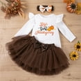 thumbnail image 1 of SNKSDGM Girls Spring Outfits for Girls 6-7 Birthday Girl Outfit 6 Years Old Baby Girl Thanksgiving Outfit Bodysuit+Tutu Skirt+Headband Clothes Set Easter Outfits for Girls Size 7-8 12-18 Months, 1 of 8