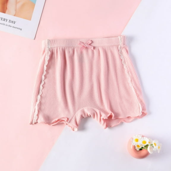 SNKSDGM Girls Sweatpants Size 14-16 Open Bottom Little Girls Summer Insurance Underpants Layer Front Shorts for Women Solid Color Pants Girl Thin Style 5-6 Years