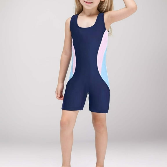 SNKSDGM Girls Swimsuit with Shorts Size 14-16 Children's Swimwear for Girls Bathing Suits for Toddlers and Kids Sporty Swim Suits for Girls' Swimming Activities 7-8
