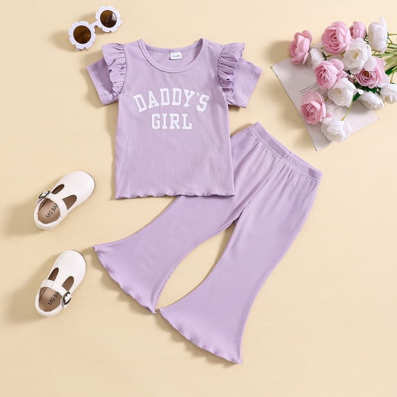 SNKSDGM Girls Toddler Easter Outfit Girl Dress Girls Spring Outfits Size 7 Toddler Girls Summer Short Sleeve Prints Tops and Pants 2Pcs Outfits Clothes Set for Children Clothes 3-4 Years