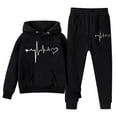 thumbnail image 1 of SNKSDGM Girls Toddler Girl Easter Outfit Size 6 Toddler Girl Easter Outfit 3T-4T Sweatshirt Girls Kids Boys Kids Hooded Tracksuit Unisex Two Piece Outfits Hoodie Sweatshirt Sweatpants Set 8-10 Years, 1 of 3