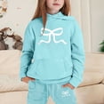 thumbnail image 1 of SNKSDGM Girls Toddler Spring Outfits for Girls 3T-4T Girls Summer Outfits Size 10-12 Skirt and Top Children's Hoodie Set with Bow Print Easter Outfits for Girls Size 6X 3-4Years, 1 of 3
