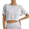 thumbnail image 1 of SNKSDGM Girls Tops for Teens Girls Summer Cute Tops for Girls 10 Crop Tops for Girls Short Sleeve Shirt Girls Summer Tops Neck Slim Fit Tops Basic Tee 14-15 Years, 1 of 3