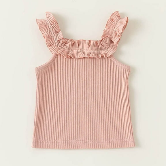 SNKSDGM Girls Tops for Teens Trendy under 10 Clothes for Girls 10-12 Trendy Vest Style Girl Vest Baby Lace Suspender Top Sleeveless T Loose Fit 4-5 Years