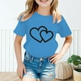 thumbnail image 1 of SNKSDGM Girls White Shirt Girls 14-16 Girls Shirts Size 7-8 Kid Girls Cute Graphic Round Neck Short Sleeve Tee Summer Casual T Shirt 13-14 Years, 1 of 4