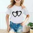 thumbnail image 1 of SNKSDGM Girls White Shirt Girls Size 6 Cute Clothes for Teen Girls Summer Kid Girls Cute Graphic Round Neck Short Sleeve Tee Summer Casual T Shirt 11-12 Years, 1 of 5
