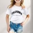 thumbnail image 1 of SNKSDGM Girls White Shirt Girls Size 8 Long Sleeve Cute Tops for Girls 12-14 Clothing Set Boy and Girl Fashion Casual Print Round Neck Loose Short Sleeve T Shirt Top 3-4 Years, 1 of 3