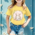 thumbnail image 1 of SNKSDGM Late July Girls T Shirts Easter Girls Short Sleeve Printed T Shirt Top Casual Shirt Girls Shirts Size 6 Summer 6-7 Years, 1 of 2