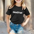thumbnail image 1 of SNKSDGM Girls White T Shirts for Girls 4-5 Shirts for Girls 10-12 Years Old Children's Fashion City Theme Printed T Shirt Casual and Comfortable Top for Boys and Girls 3-4 Years, 1 of 3