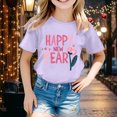 thumbnail image 1 of SNKSDGM Girls White T Shirts for Girls 7-8 Cute Tops for Girls 7-8 Summer Kids New Year 2025 Printed Short Sleeve T Shirt Tops Casual 10-11 Years, 1 of 3