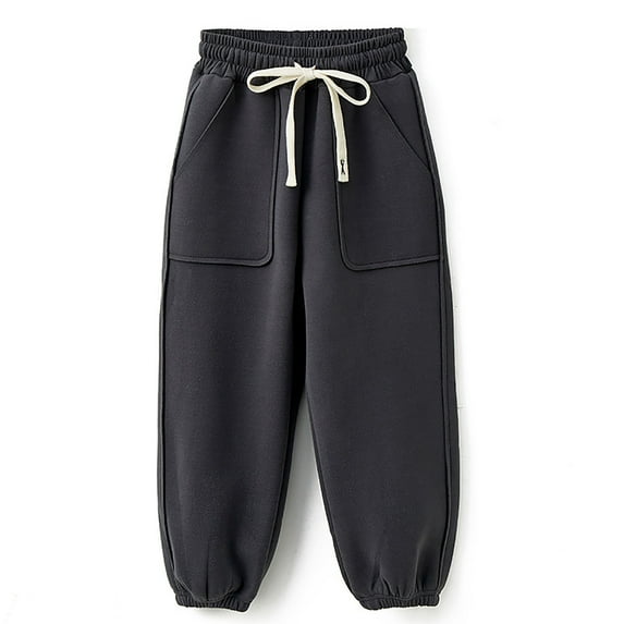 SNKSDGM Grey Sweatpants for Girls 10-12 Toddler Kids Baby Girls Boys Pants Athletic Active Jogger Pants Sweatpants Thick Winter Warm Long Bottoms Trousers 12-18 Months