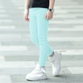 thumbnail image 1 of SNKSDGM Khaki Pants for Girls Cargo Kids Girls Stretch Pencil Pants Elastic Waist Trouser Bottoms 7-8 Years, 1 of 4