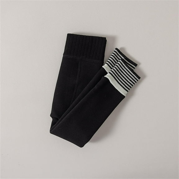 SNKSDGM Pants for Girls 7-8 Winter Thick Padded Tights for Children Leggings for Girls Leggings Thermal Pantyhose Ninth Pants 6-8 Years