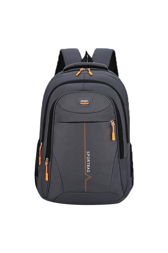 Practical Fashion School Backpack, Spacious Multi Zipper Casual Daypack, Comfort Shoulder Strap Backpack Suitable for Junior Senior High Students Outings Grey
