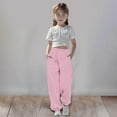 thumbnail image 1 of SNKSDGM School Pants for Girls 14-16 Medium and Large Children Casual Girls Solid Color Drawstring Sweatpants 13-14 Years, 1 of 5