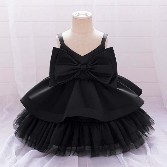 SNKSDGM Skirts for Girls 6-7 Toddler Girls' 1St Birthday Princess Dress with Bow & Tulle Skirt Strapless Flower Girl Party Gown for Baby 1 3 Years 12-18 Months