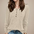thumbnail image 1 of SNKSDGM Spring Tops for Women 2025 Trendy Going Out Sweater for Women Long Sleeve Shirts Tunic Tops To Wear with Leggings Crew Neck Sweaters Trendy 2025 Womens Shirts Long Sleeve Button Up, 1 of 4