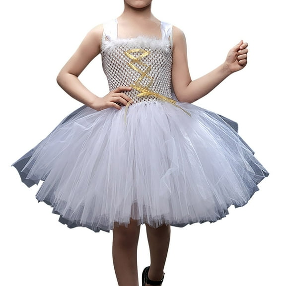 SNKSDGM Summer Dresses for Teens Angel Dress Stage Fairy Dress Sweet Jumpsuit Casual Trendy Comfortable Loose Cute Dress 10-12 Years Girls Dress up Clothes