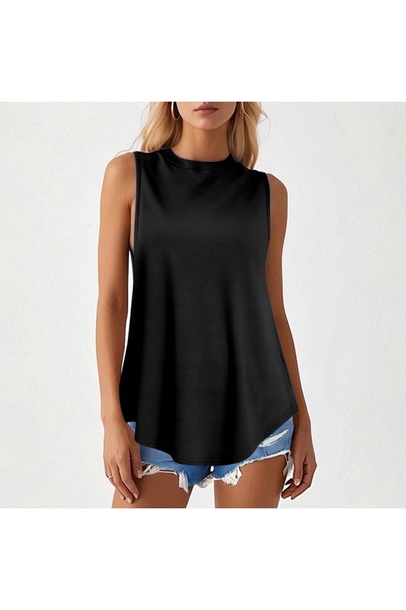 Tank Tops with Built in Bra Women's Plus Denim Crop Top Women's Tanks & for Everyday Wear Comfortable Fit for Casual Outings Pairing with Jeans Summer Easy Care in Machine Or Hwash