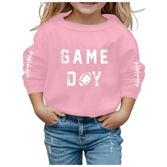 SNKSDGM Toddler Big Girls Hooded 6-7 Years Girls Sweatshirt Girl's Long Sleeve Soft Sweatshirt Graphic Kids Cute Round Neck Pullovers Top Clothes for Girls Toddler Sweaters Fall