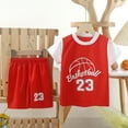 thumbnail image 1 of SNKSDGM Toddler Boy Shirts 2T 4/July Kids Sports Shorts Sets Boys Tracksuit 2 Piece Basketball Performance Tank Top and Mesh Shorts Quick Drying Set（1 12 Years） 5-6 Years, 1 of 3