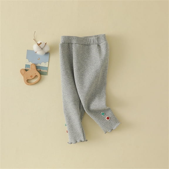 SNKSDGM Toddler Girl Pants 5T Pack Autumn and Winter Girls' Leggings New Baby Pants Plus Winter Warm Pants Baby Warm Pants 3-6 Months