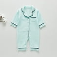 thumbnail image 1 of SNKSDGM Toddler Romper 3T Pants Baby Girl Boy Pajamas Romper Button up Pajamas Footie Pj's Jumpsuit Clothes 0-3 Months, 1 of 6
