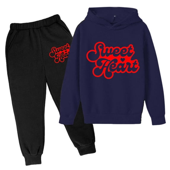 SNKSDGM Toddler Sweatshirt Hoodie July 4 Autumn and Winter Children's Hoodie Pullover Set Popular Printed Hoodie Set on Underwear Casual Cute Printed Long Sleeve 7-8 Years