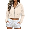 thumbnail image 1 of SNKSDGM Women Ribbed Knit Cropped Zip Up Hoodie, Solid Drawstring Hooded Sweatshirt, Slim Fit Long Sleeve Y2K Sweat Jacket with Side Pockets, 1 of 6