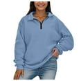 thumbnail image 1 of SNKSDGM Women Sweatshirt Cropped Oversized Sweatshirts Women "Women's Half Zip Long Sleeve Athletic Hoodie Stylish & Comfortable for All Day Wear" Xxl, 1 of 9