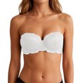 thumbnail image 1 of SNKSDGM Women Underwire Lace Bra, Front Clasp Clear Strap Support Daily Underwear, 1 of 5