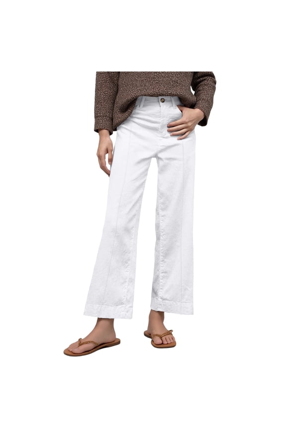 Women's Plus Beach Pants for Women Brown Dress Pants Women High Waisted Petite Linen Pants Women High Waisted Flare Wide Leg Capri Work Pants Business Casual Ankle Pants with Pockets S
