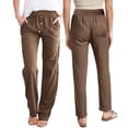 thumbnail image 1 of SNKSDGM Women's Plus Black Dress Pants Women Petite Cropped Capri Pants for Women Jeans White Women's Casual Pants Solid and Pants with Pocket Long Pants, 1 of 6