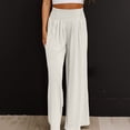 thumbnail image 1 of SNKSDGM Women's Plus Black Dress Pants Women Stretchy Plus Size 4X Cargo Pants Women Jeans Black Palazzo Pants Summer Boho Wide Leg Smocked High Waisted Casual Long Pant Trousers, 1 of 7